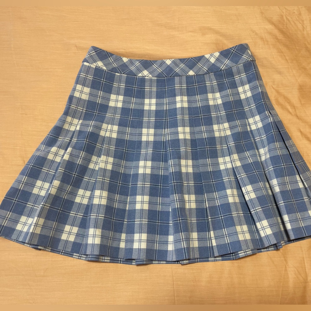 Sunday Best Blue Plaid Skirt